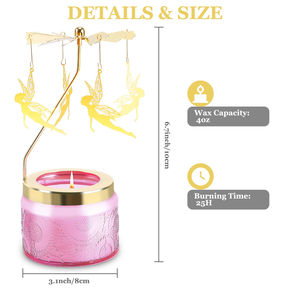 Natural soy wax candle with cotton wick, 4 oz, 25-hour burn