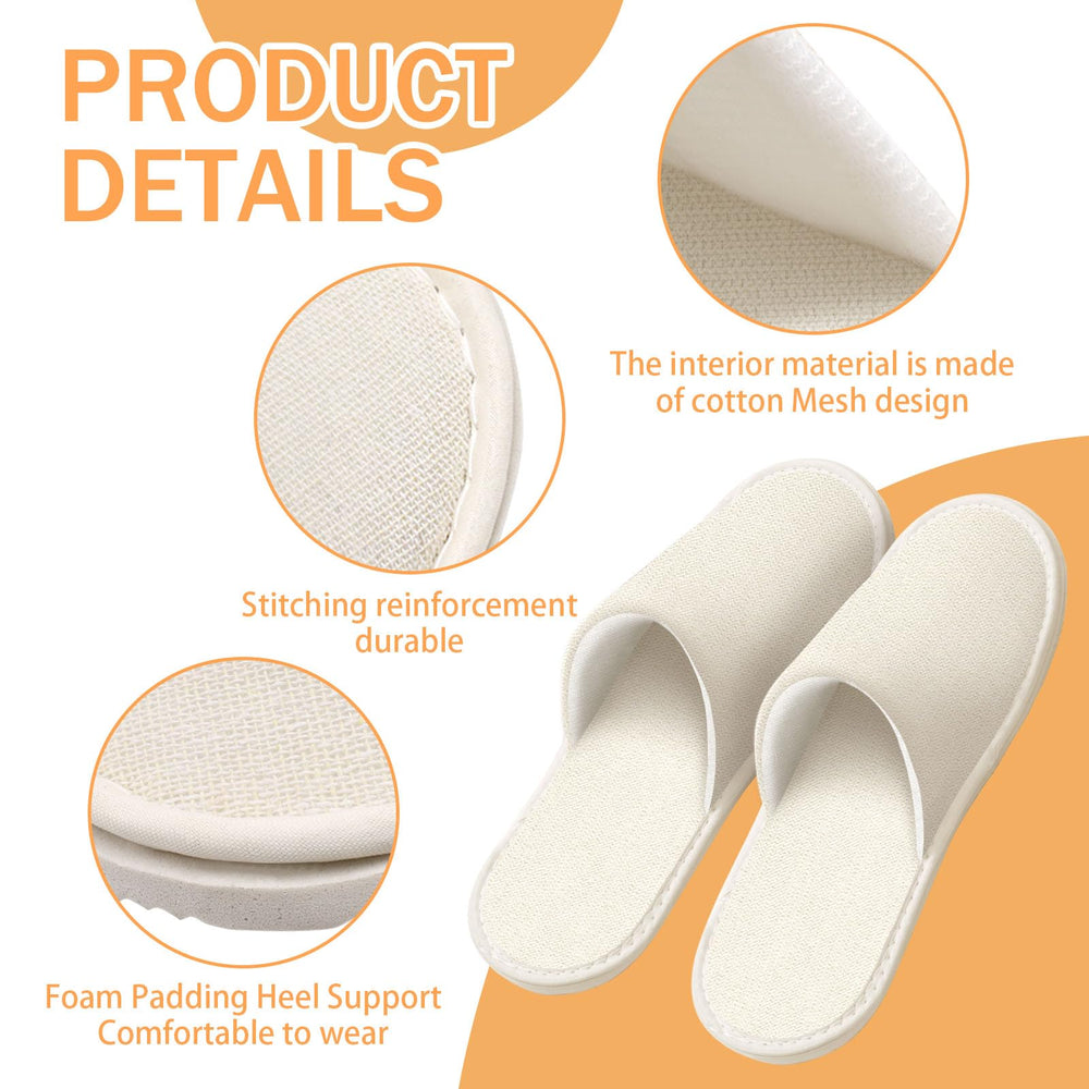 Roucerlin soft linen travel slippers for plush comfort on the go.