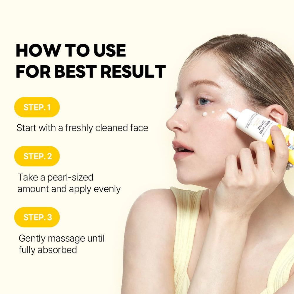 ROUND LAB Vita Niacinamide Dark Spot Cream application on face shows easy daily use