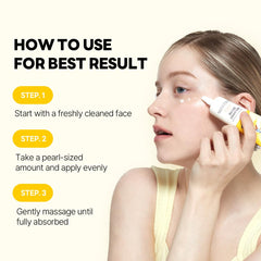 ROUND LAB Vita Niacinamide Dark Spot Cream application on face shows easy daily use