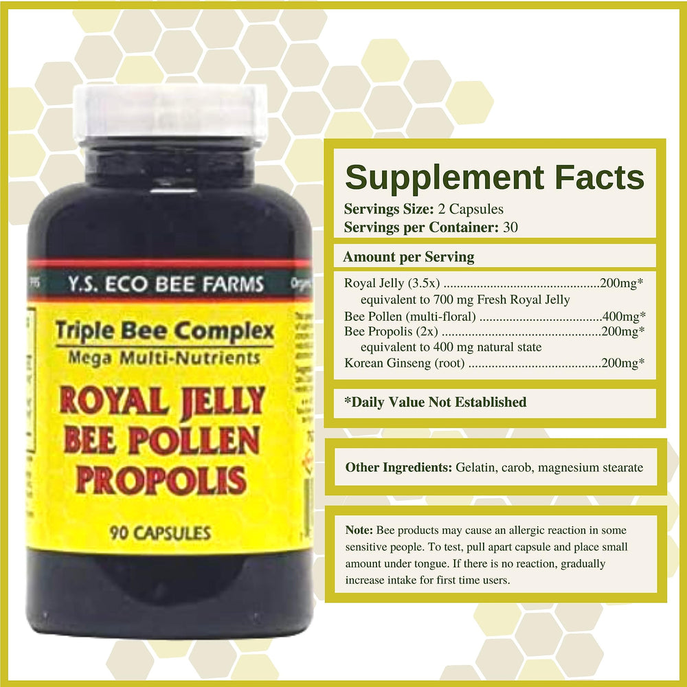 Close-up of royal jelly capsules highlighting organic ingredients
