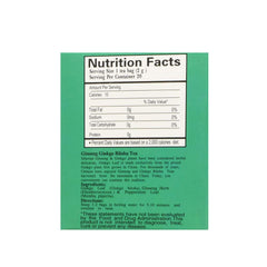 Back of Royal King Ginseng Ginkgo Biloba Tea 3-box pack with label