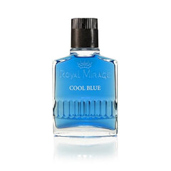Royal Mirage Cool Blue aftershave bottle cap close-up highlighting premium finish for classic grooming.