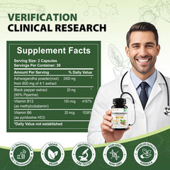 Close-up of Royavita Ashwagandha 2400mg capsules