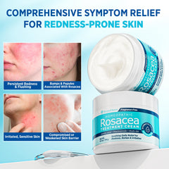 Roycederm Rosacea application on cheek for calm, even tone