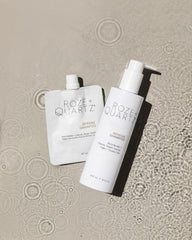 Lifestyle scene suggesting soft, manageable hair after washing.
