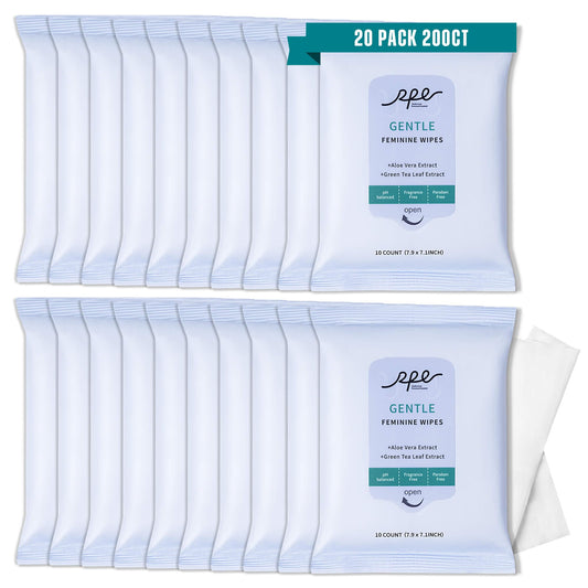 RPE Life large feminine wipes pack open for on-the-go refresh