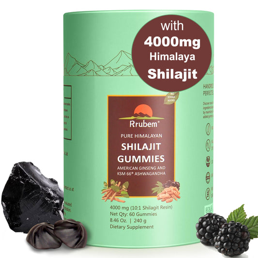 Rrubem Shilajit Gummies blackberry flavor close-up