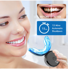 Whitening gel applied to the mouthpiece