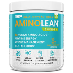 RSP Vegan AminoLean Pineapple Coconut canister – front view