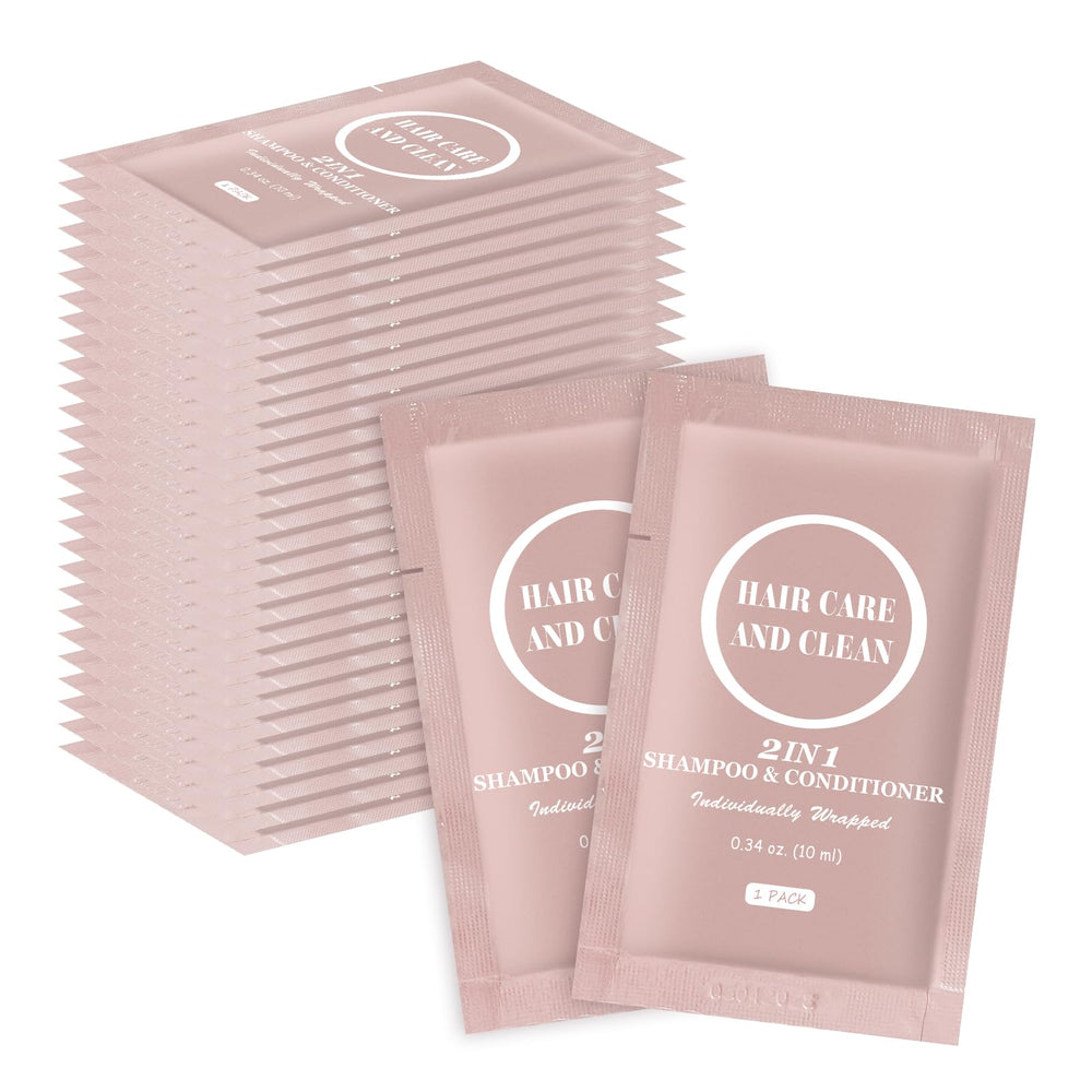 RSQAZQ travel 2-in-1 shampoo conditioner packaging for easy hotel amenities.