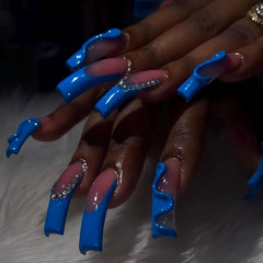 RTKHFZE curved nail tips extra long for a bold at-home manicure