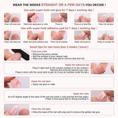 RTKHFZE easy-apply press-on nails for at-home manicure.
