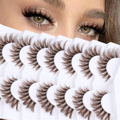 Ruairie brown lashes full strip layout suits day to night looks.