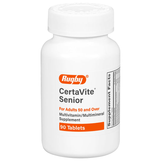 Rugby CertaVite Senior Multivitamin/Multimineral bottle for adults 50 and over