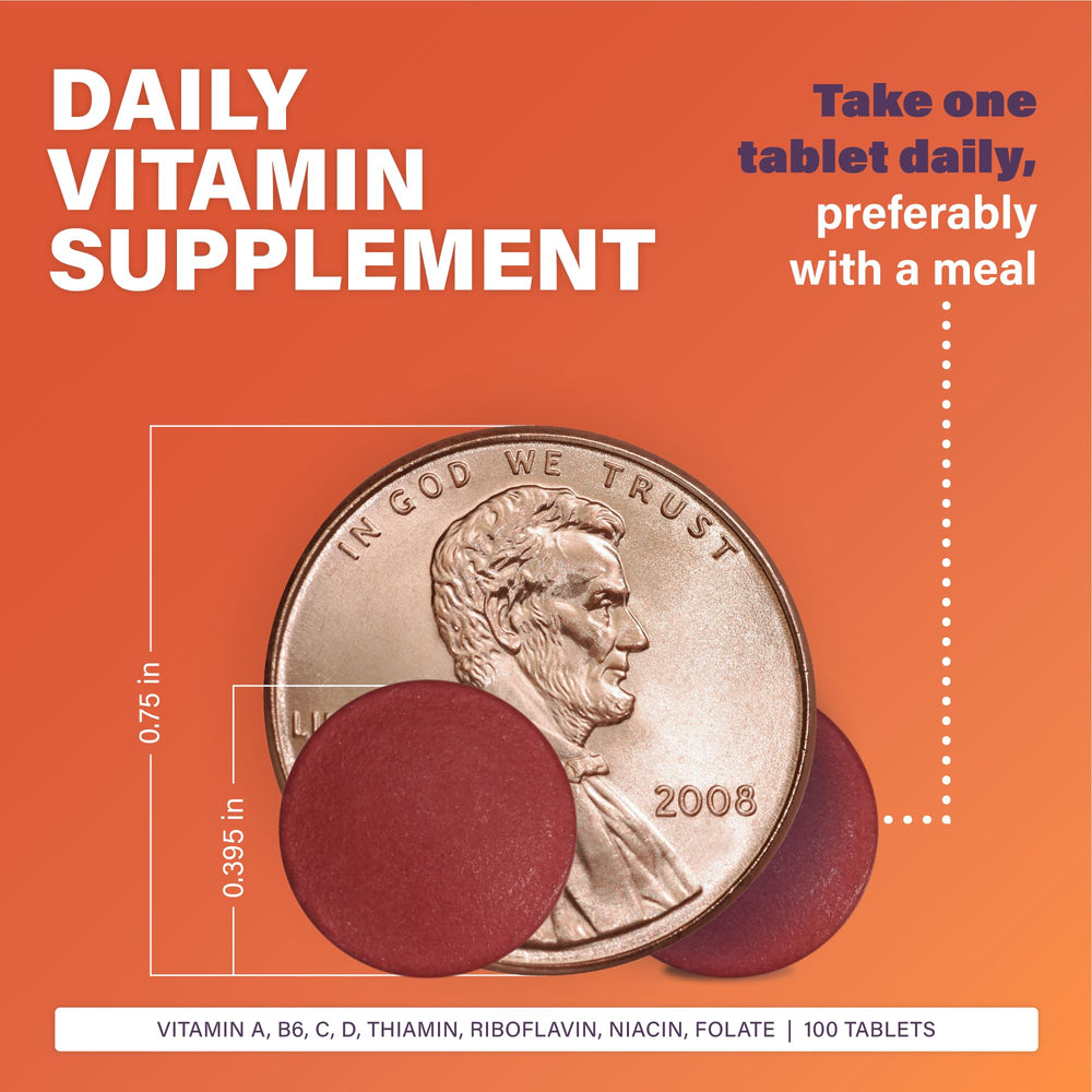 Rugby Daily-Vite Multivitamin bottle side view