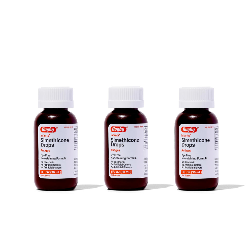 Rugby Laboratories dye-free infants gas drops bottle for easy dosing
