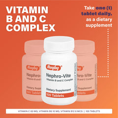 Close-up of Rugby Nephro-Vite bottle label