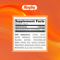Healthy lifestyle concept with Rugby Vitamin D3 supplement