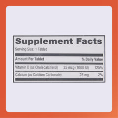 Rugby Vitamin D3 tablets displayed next to bottle