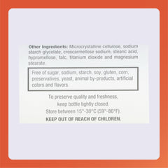 Dietary supplement icons indicating sugar-free and allergen-free