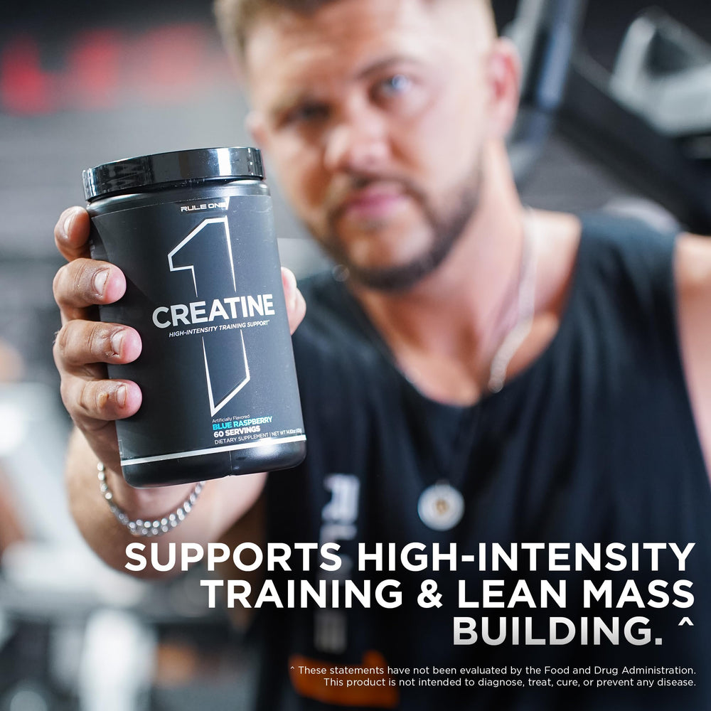 Micronized creatine monohydrate powder with 5 g per serving