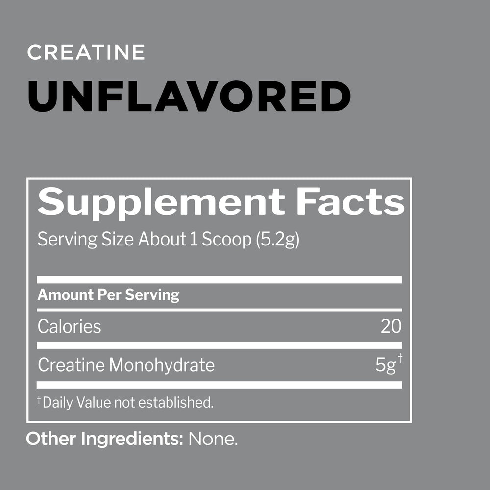 Rule 1 Creatine Powder unflavored variant packaging