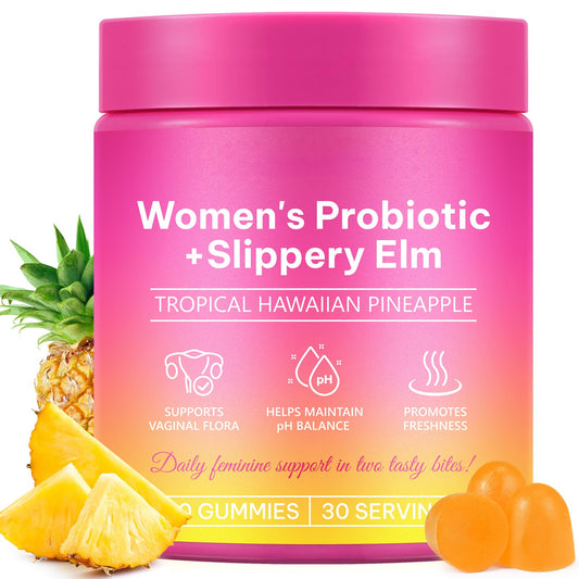 Rulviou Women's Probiotic Gummies bottle label Pineapple flavor