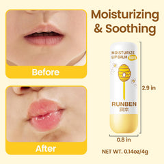 RUNBEN Kids Lip Balm on lips provides smooth, hydrated lips during daily activities.