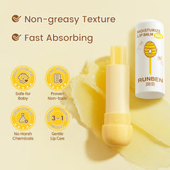RUNBEN Safe Mild formulation features honey extracts and VE essence for gentle nourishment.