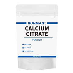Front view of RUNMAG Calcium Citrate Powder 450g bag
