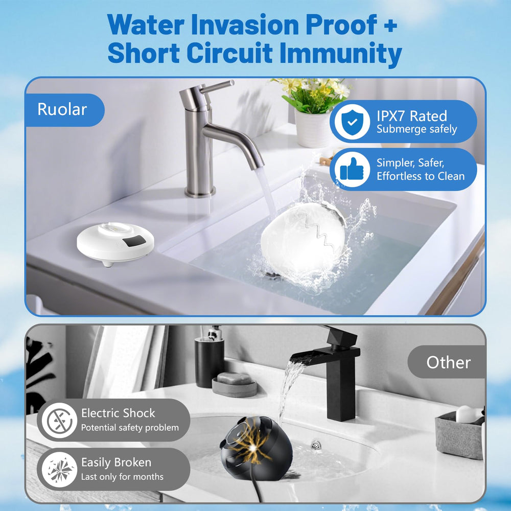 UV-C lights inside the cleaner providing 360° cleaning