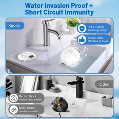 UV-C lights inside the cleaner providing 360° cleaning