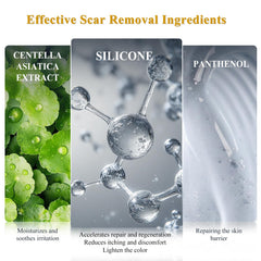 Rvlaim scar gel being applied demonstrates gentle massage for smoother skin.