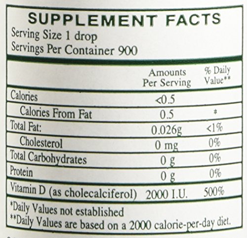 Olive oil based Vitamin D3 supplement bottle