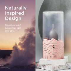 Saalt steamer compact form demonstrates travel-friendly portability for clean cups anywhere.
