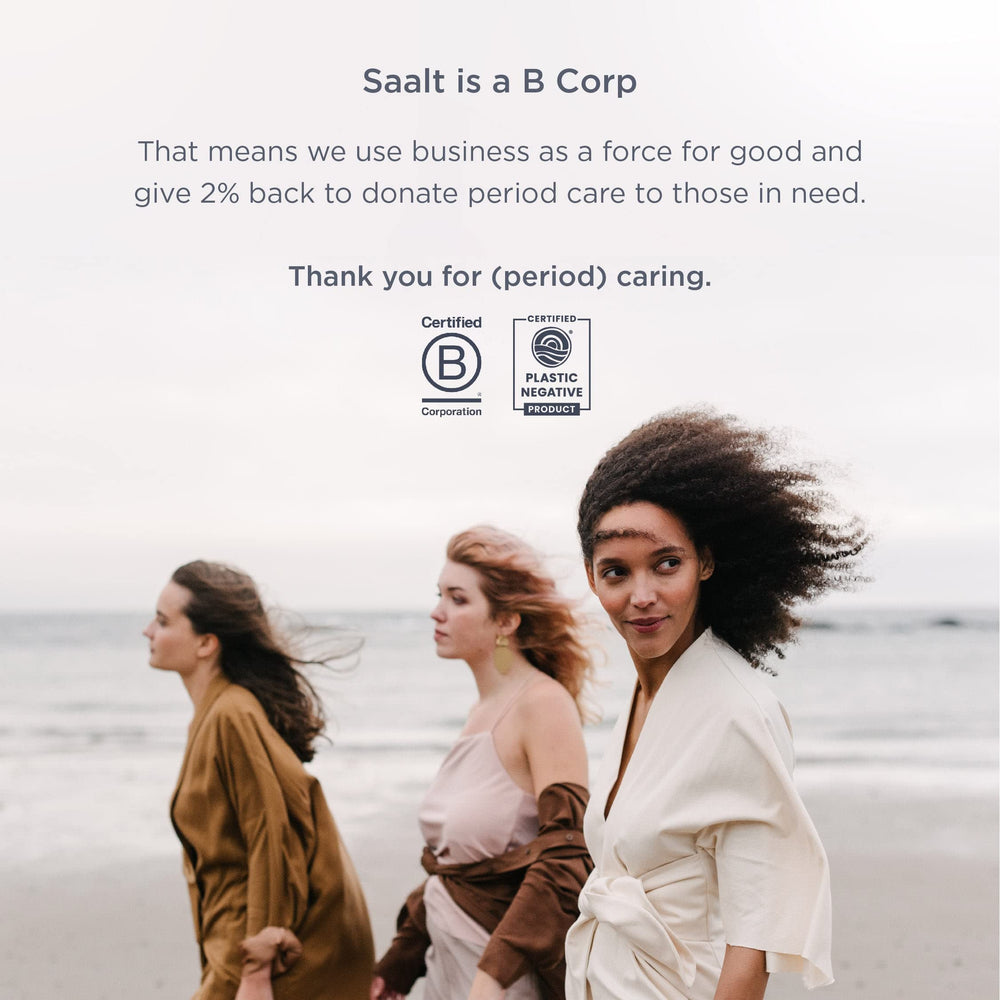 Saalt Disc blue regular care-cleaning highlights BPA-free and vegan materials