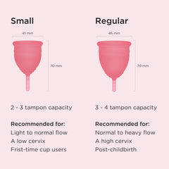 Saalt hypoallergenic cup designed for comfortable cycles.