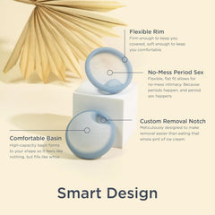 Saalt menstrual disc duo comfort-fit highlights flexible silicone that conforms to your body