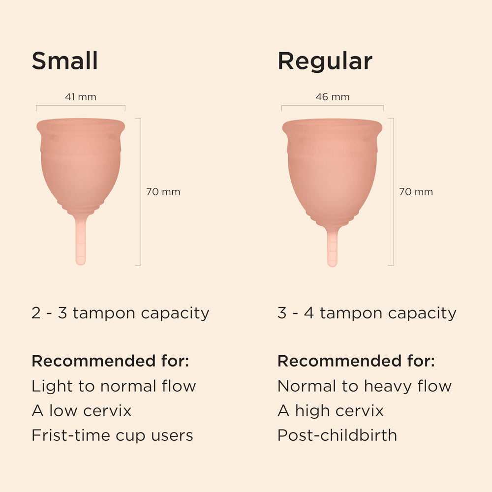 Saalt Soft Cup Desert Blush cleaning-boil process illustrates simple, reusable care.