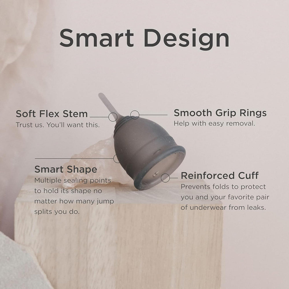 Saalt Soft cup smooth finish reduces movement discomfort.