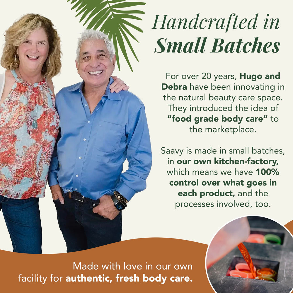 Saavy Naturals gentle plant-based wash suitable for sensitive skin.