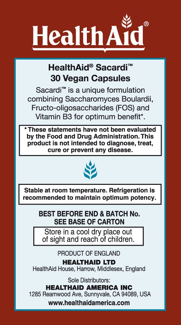 Dairy-free vegan probiotic packaging from England
