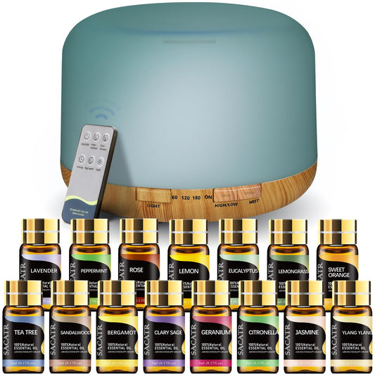 SACATR 500ml essential oil diffuser — front view