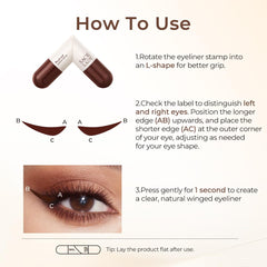 SACE LADY travel-ready eyeliner stamp fits in a compact makeup kit.