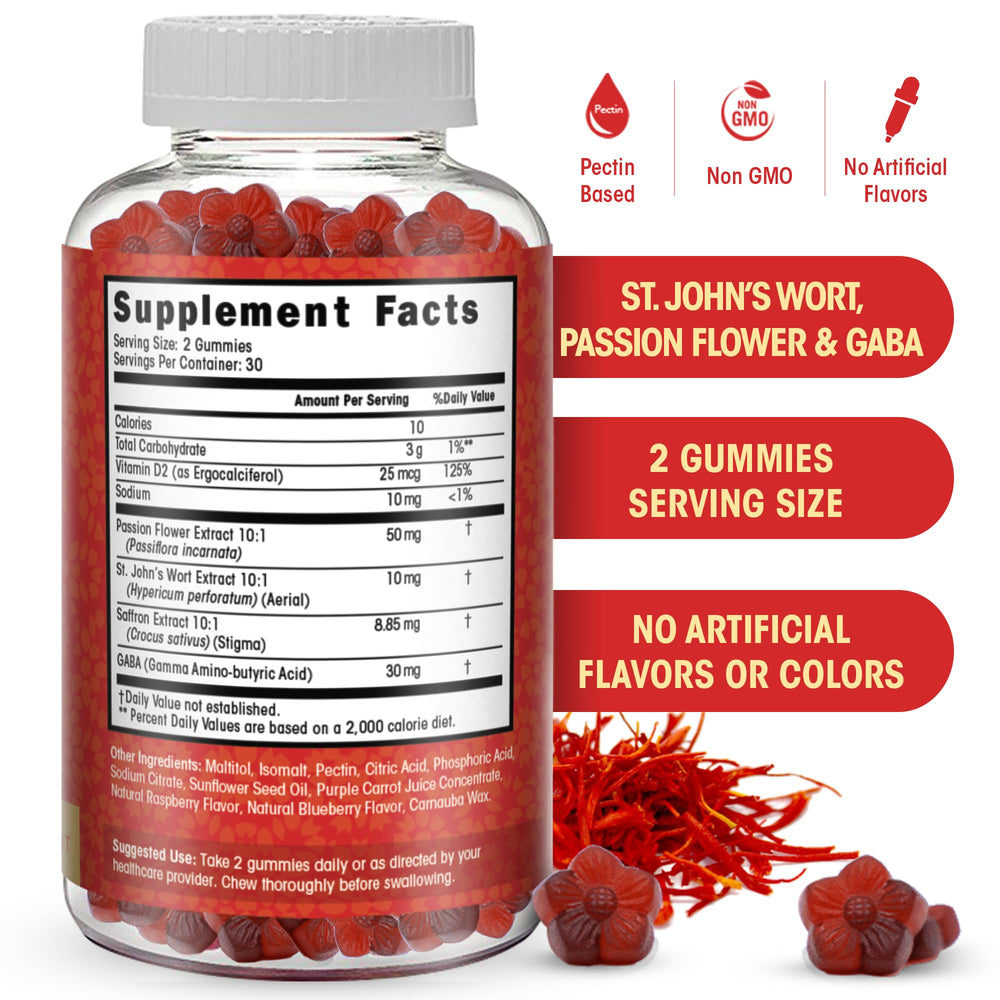 Sugar-free saffron gummies packaging