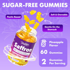 Pineapple-flavored gummy texture close-up