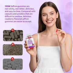 Saffron Gummies bottle with packaging
