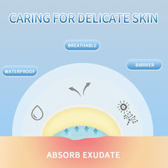 Safirst Star 12mm green patch on face for clear-looking skin.