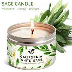 Natural soy wax with lead-free wick for a clean burn